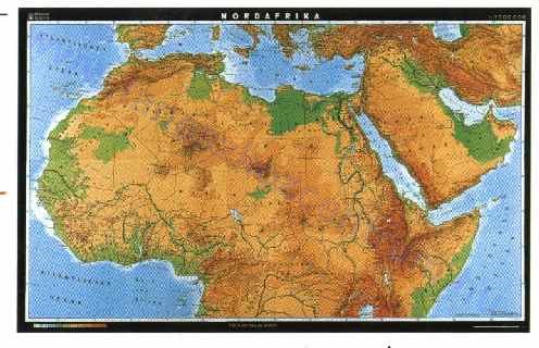 afrika domborzati térképe
