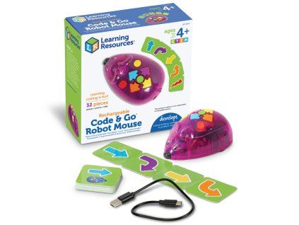LER2873 - Programozható robotegér, újratölthető Code and Go